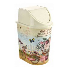 Odpadkový koš MAKRO 15 L s otočným víkem - béžová