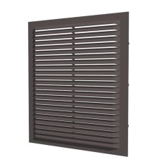 Větrací plochá mřížka 138x138 mm se síťkou proti hmyzu, hnědá