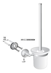 FORYOU – WC kartáč s úchytem – černá – 08254