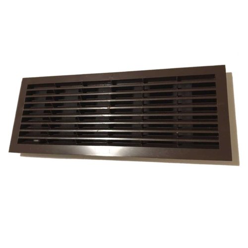 Vetracia mriežka dverná 335x132 mm s golierom a sieťkou, hnedá
