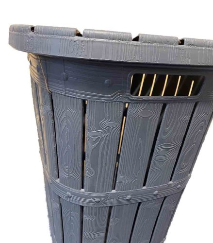 Kôš na bielizeň s vekom BOTANICA 62 L - šedý