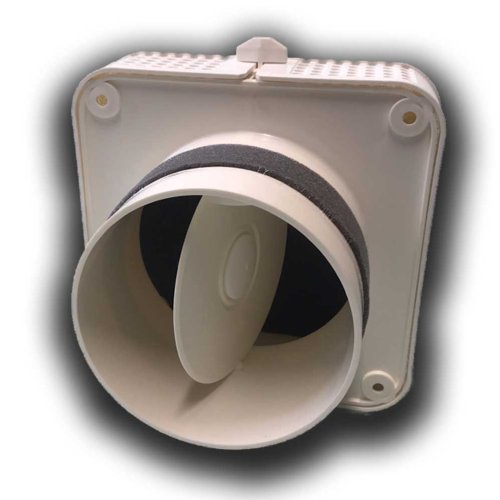 Ventilačná sada FUTURUM - potrubie d100 + mriežka + hlavica so zatváracou klapkou