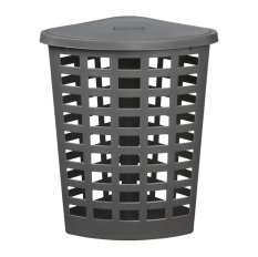 Koš na prádlo BOSTON 45 L rohový - černý - 430 x 430 x V 630 mm